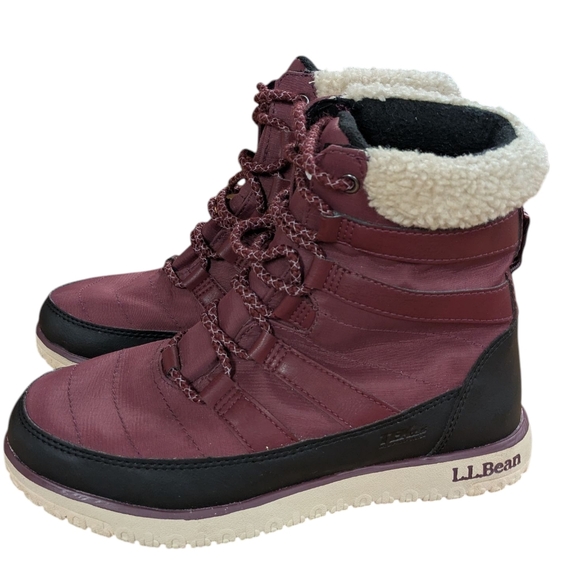 L.L. Bean Shoes - L.L. Bean Ultralight Insulated Pac Boots Burgundy Red Waterproof Size 7.5